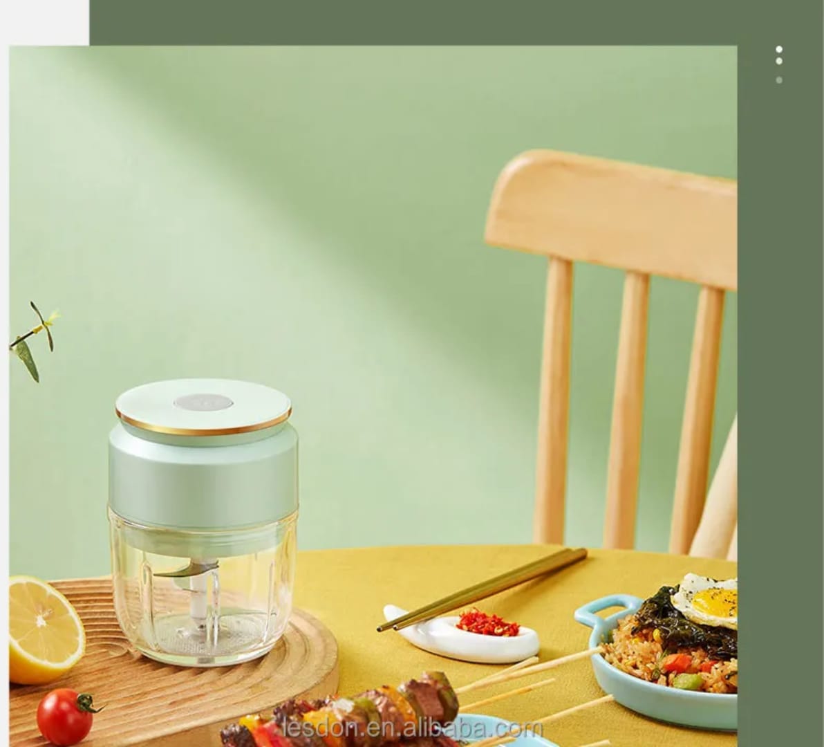 Glass Electric Garlic Crusher Portable