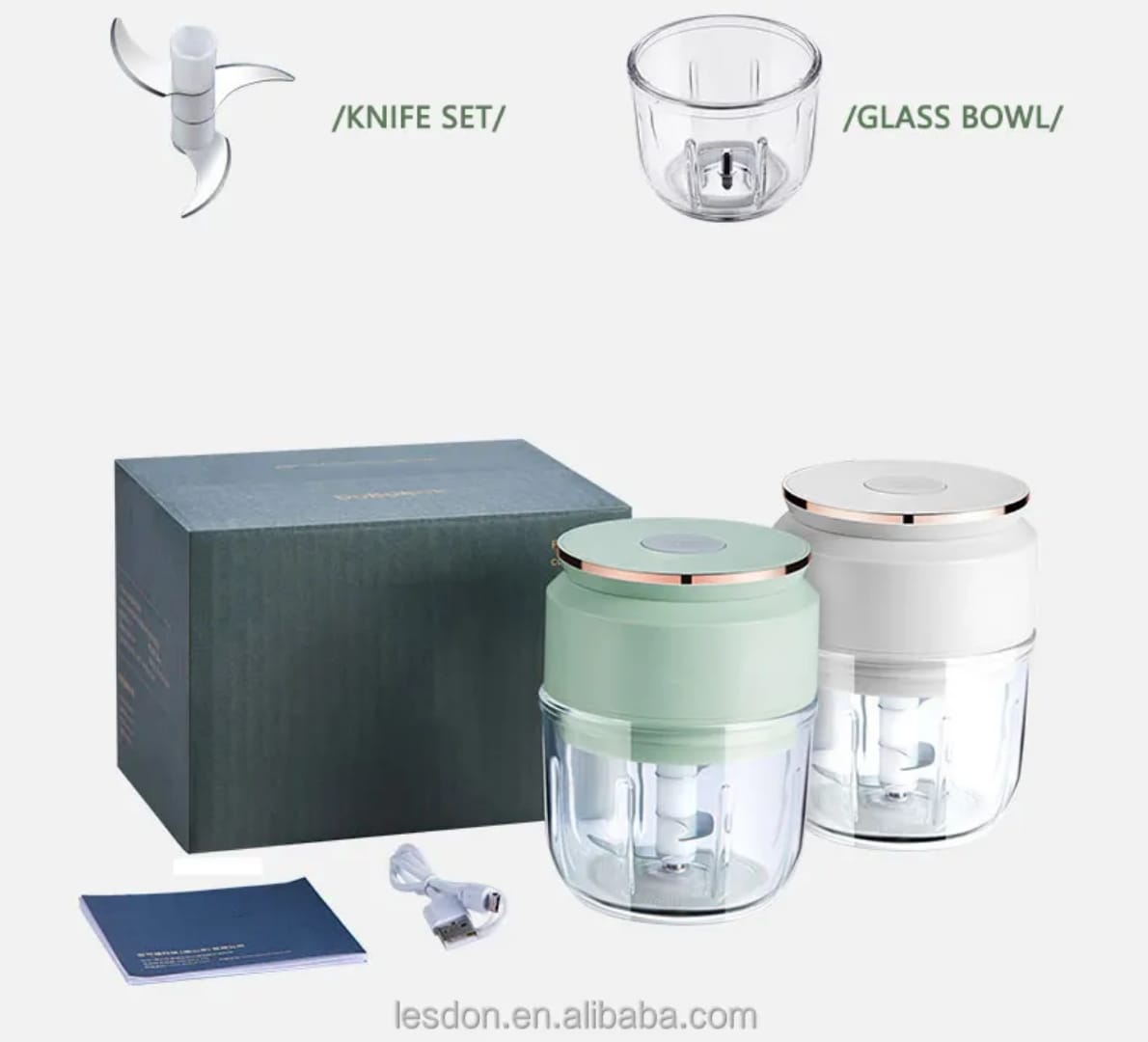 Glass Electric Garlic Crusher Portable