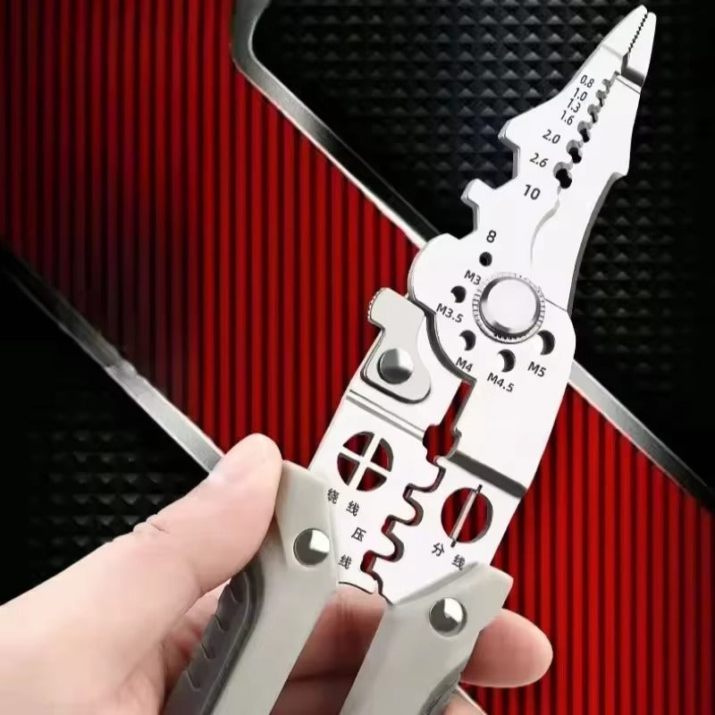 Professional Multi-Functional Wire Stripper & Cutter - Universal Electrical Wire Stripping Pliers for Fast & Precise Cutting