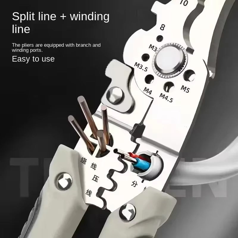 Professional Multi-Functional Wire Stripper & Cutter - Universal Electrical Wire Stripping Pliers for Fast & Precise Cutting