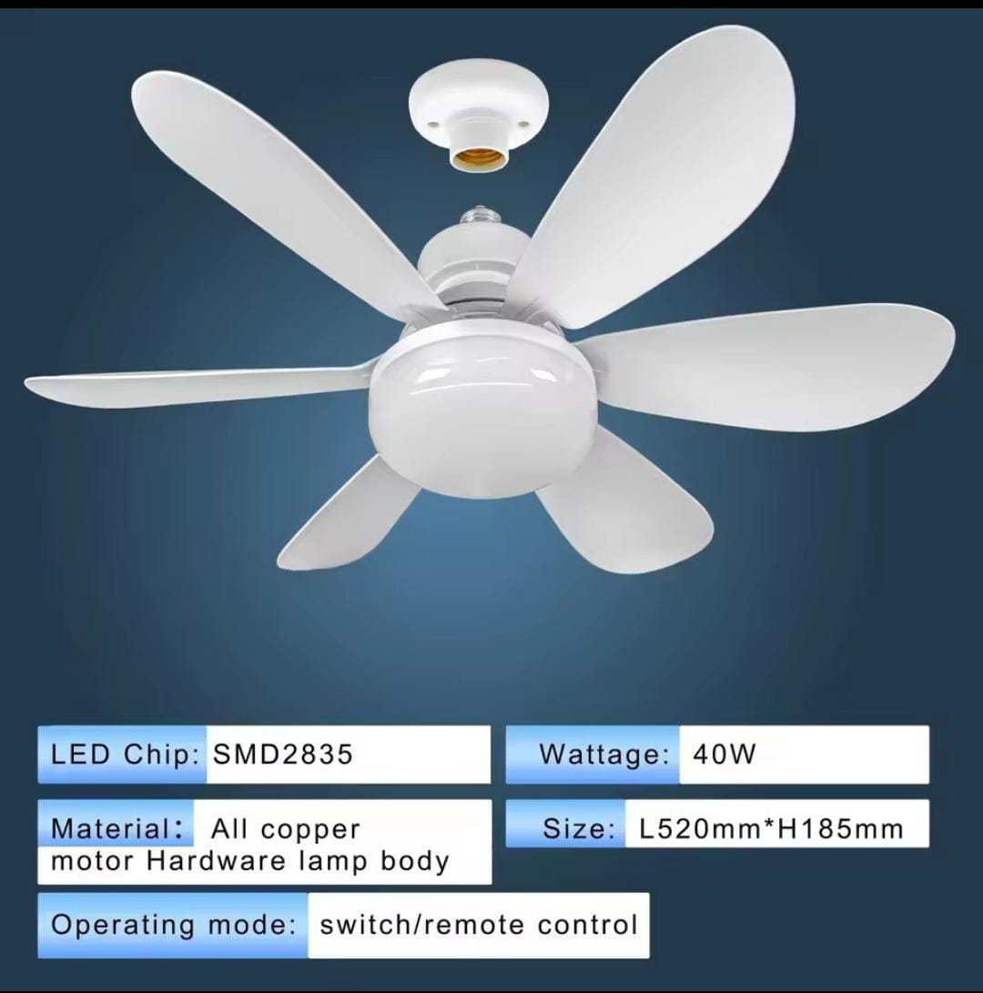 E27 with Remote LED 40W Ceiling Fan